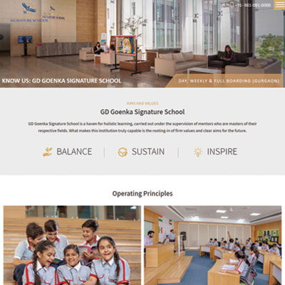 Digital Marketing for GD Goenka Signature