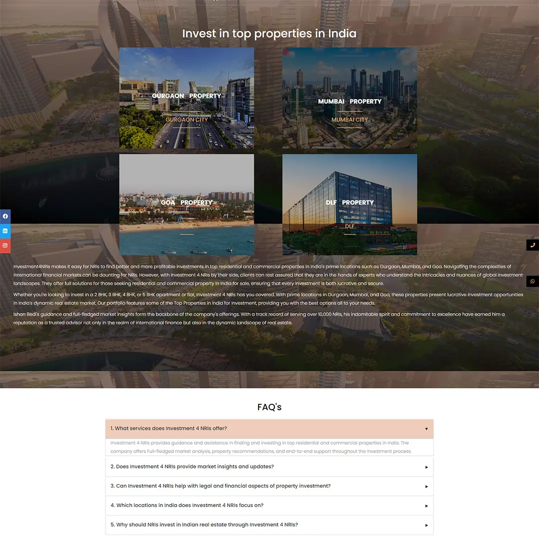 SEO For Investments 4 NRIs